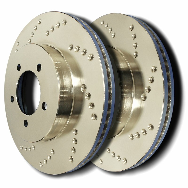 SP Performance C28-247-P Cross Drilled Brake Rotors Zinc Coating L/R Pr Rear