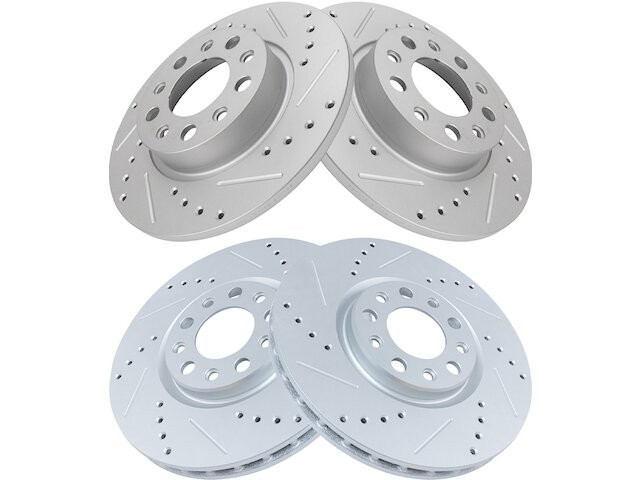 Front and Rear TRQ Brake Rotor Set fits Jeep Compass 2017-2022 92GXKS