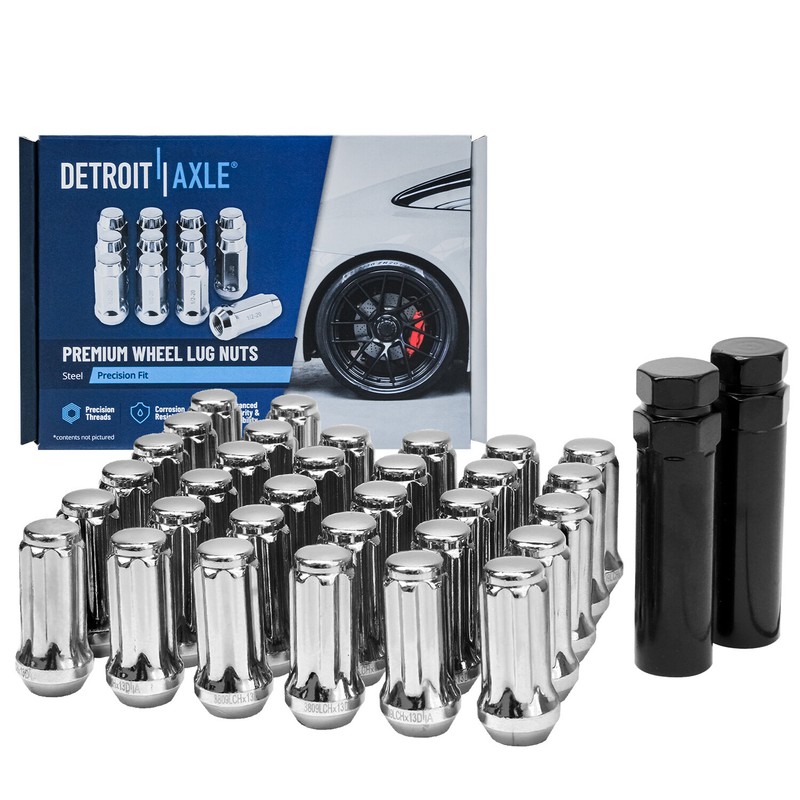 Front Drilled Rotors Brake Pads +32pc Lugnut w/keys for Silverado Avalanche 2500 gallery