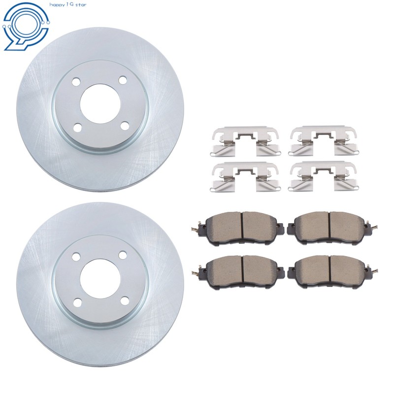 6Pcs Front Disc Brake Rotor & Ceramic Brake Pad for Nissan Kicks 2018-2022 Versa gallery
