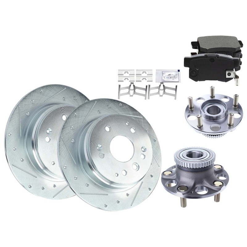 2-Wheel Set Brake Disc and Pad Kits Rear for Acura TL 2004-2008