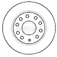 x2 Borg & Beck Rear Brake Discs Pair Fits Audi Seat Skoda VW BBD4382