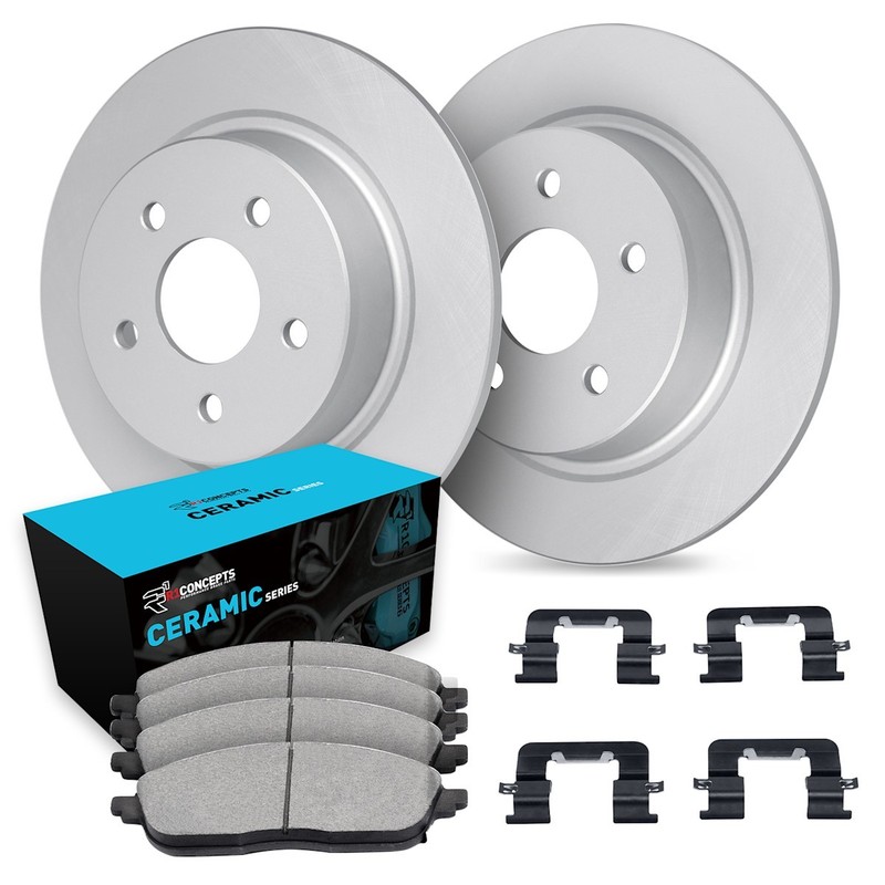 WDWH1-73011 R1 Concepts 2-Wheel Set Brake Disc and Pad Kits Rear for A6 Quattro
