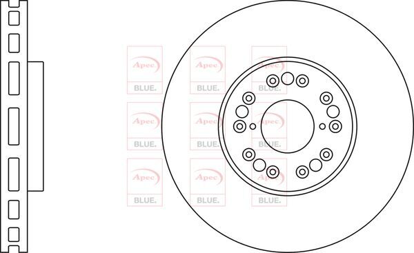 Brake Discs Pair Front FOR LEXUS LS I 4.0 400 89->95 Petrol Blue gallery