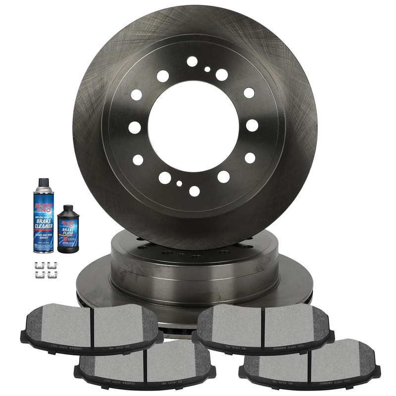 For 2010 2011 2012 – 2021 LEXUS GX460 Rear Ceramic Brake Pads and Rotors Discs