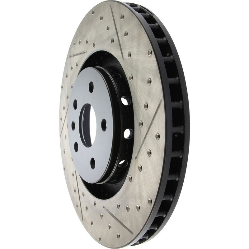 StopTech 127.62128L Front Left Drilled Disc Brake Rotor for 2009-15 Cadillac CTS gallery
