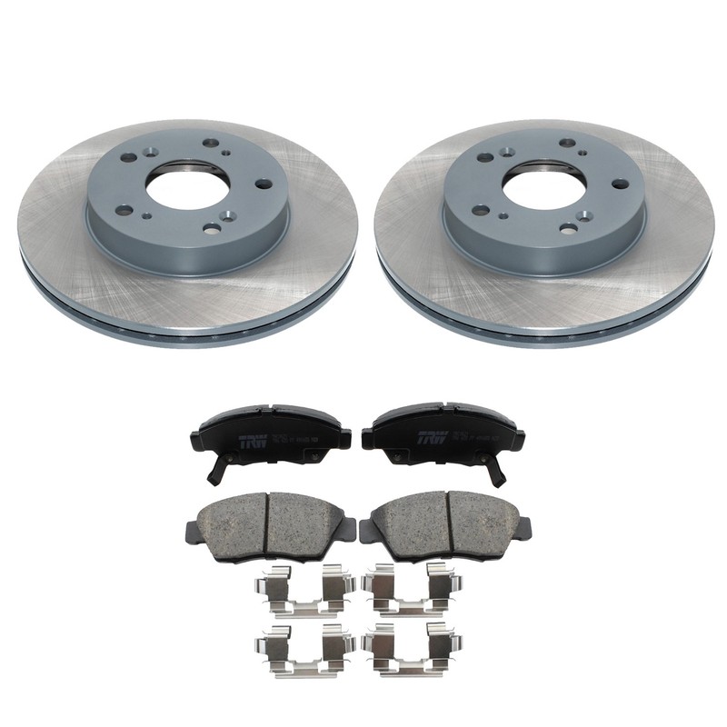 DuraGo Front Rotors TRW Pro Ceramic Disc Brake Pads Kit For Honda Civic Si 2004
