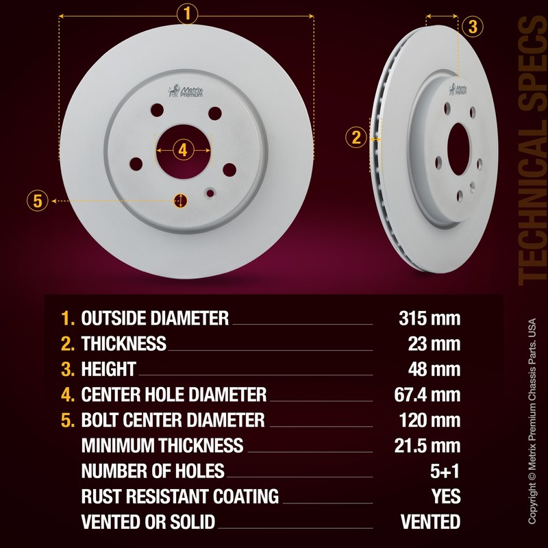 Rear Semi-Metallic Disc Brake Pad Set & Rotor Kit Fits Buick Regal Cadillac XTS gallery