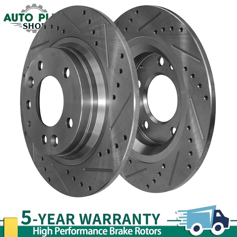 2x 280mm Rear Drilled Brake Rotors for Ford Fusion Lincoln MKZ Zephyr Mercury