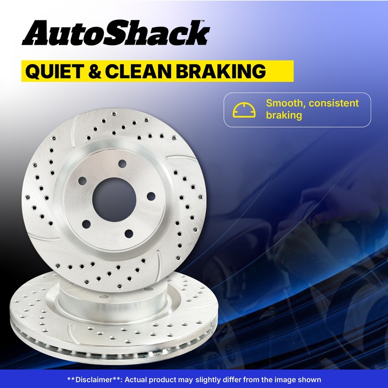 Front Rear Drilled Slotted Brake Rotors Set for Ford, Fusion 2013-2020 gallery