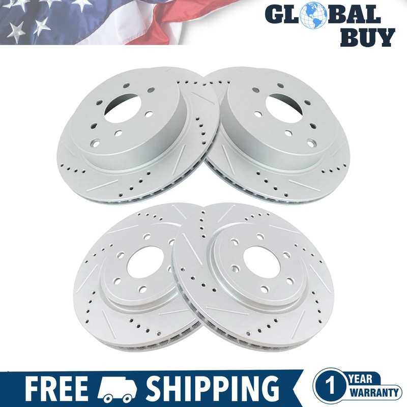 New Front and Rear Brake Rotors Set For 2005-2012 Nissan Pathfinder