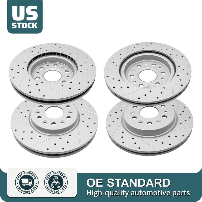 12.64″ Front 12.4″ Rear Brake Disc Rotors For Gmc Acadia Enclave Traverse Blazer