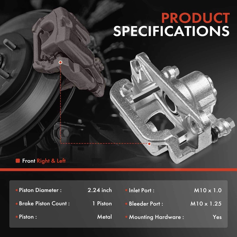 Front & Rear Disc Rotors & Brake Pads + Brake Calipers for Honda Accord 03-07 gallery