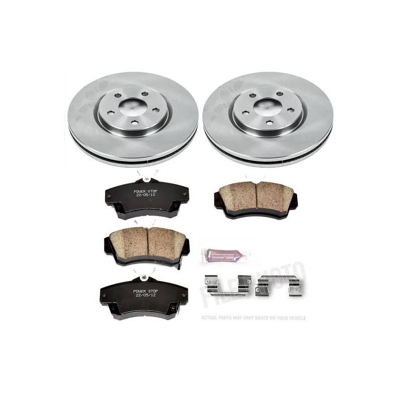 KOE1706 Powerstop Brake Disc and Pad Kits 2-Wheel Set Front for PT Cruiser Neon gallery