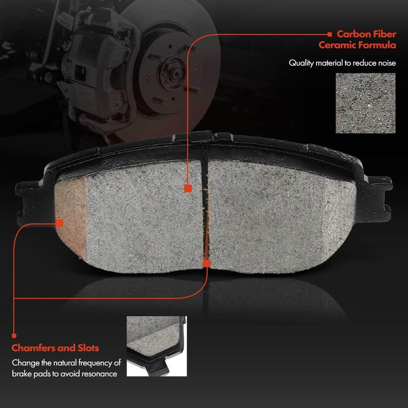 Front Disc Brake Rotor Pads & Rear Brake Drum Shoe for Toyota Sienna 2004-2010 gallery