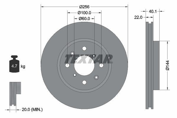 TEXTAR Brake Discs Rotors & Pads Front Braking Service Set Fits Suzuki Swift gallery