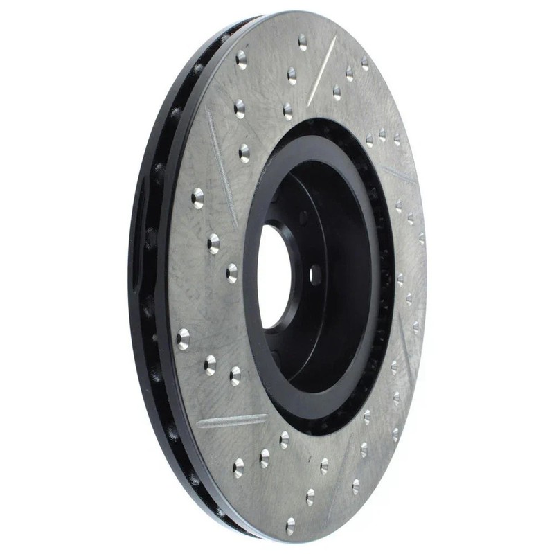 StopTech 127.04004L Front Left Drilled Slotted Brake Rotor for 2012-19 Fiat 500 gallery