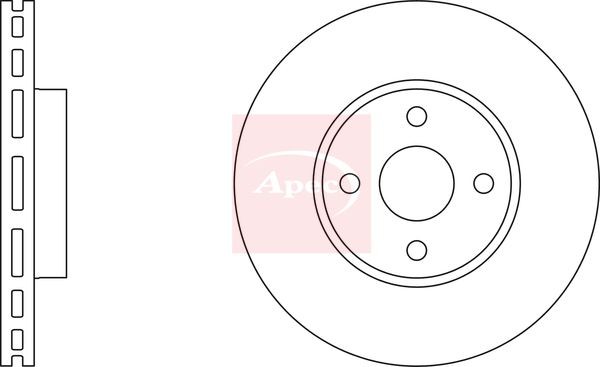 APEC DSK2222 Brake Disc Front Vented Braking System Fits Toyota Corolla