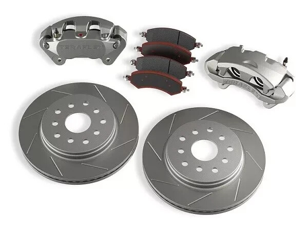 TeraFlex Front Big Brake Kit w/ Slotted Rotors 2007-2018 Jeep Wrangler JK JKU