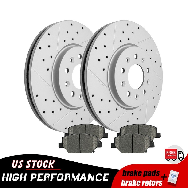 321mm Front Drilled Brake Rotors Pads for LaCrosse Envision Equinox GMC Terrain