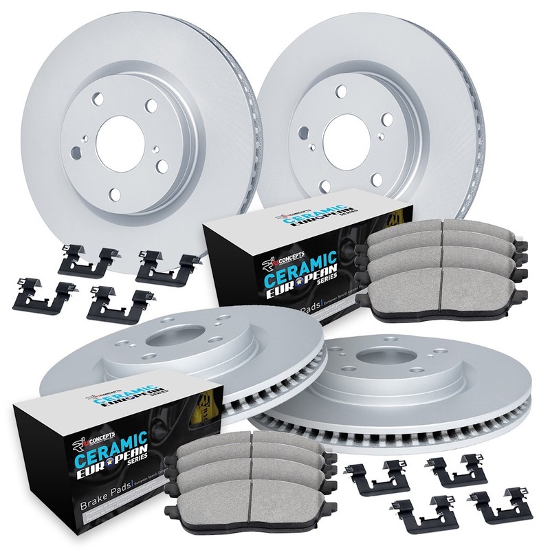 WDTH2-10812 R1 Concepts Brake Disc and Pad Kits 4-Wheel Set Front & Rear