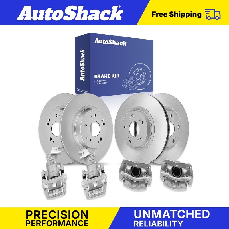 Front Rear Brake Rotors Calipers for Honda, Accord 2008-2012, FWD L4 2.4L