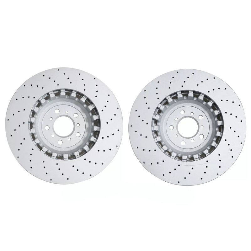 2× Front Vented & Drilled Disc Brake Rotors For BMW F10 F12 F13 M5 M6 gallery