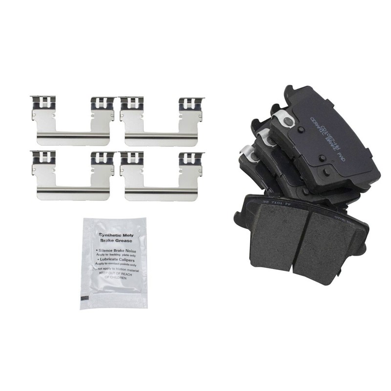 TRQ Brake Pad & Rotor Kit Premium Posi Ceramic Front & Rear for Chrysler gallery