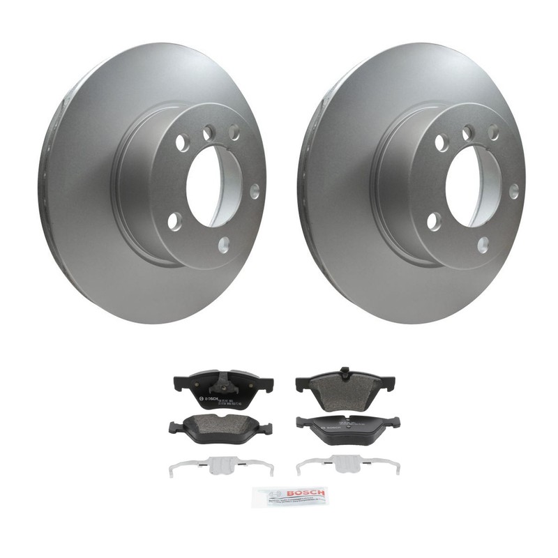 Hella Front Rotors Bosch QuietCast Semi-Met Brake Pads Kit For E82 E88 128i Base