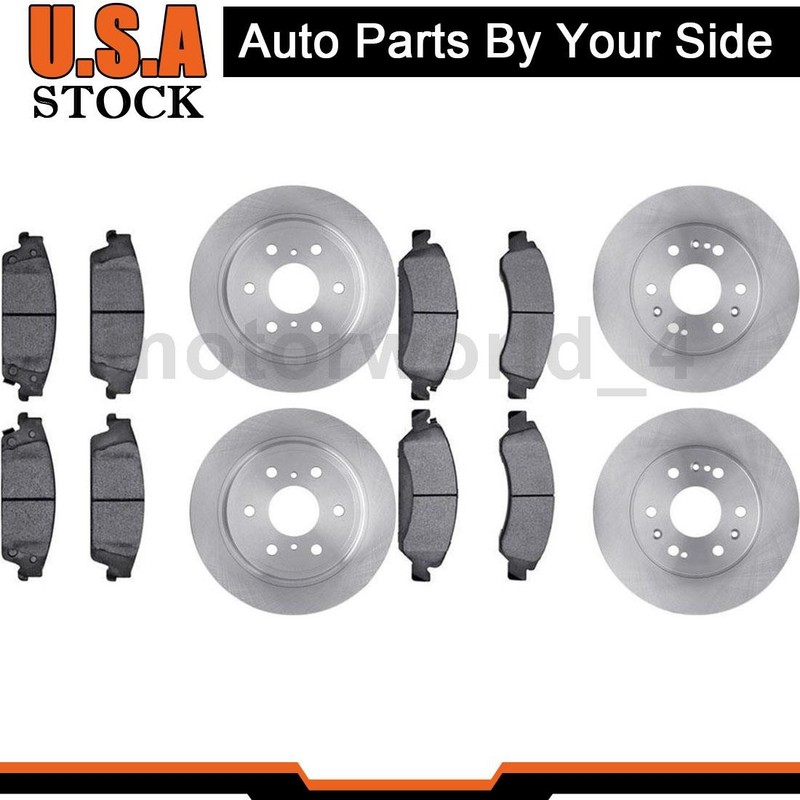 2 Front Rear Disc Brake Pad and Rotor Kit Fits 2015-2019 Chevrolet Tahoe