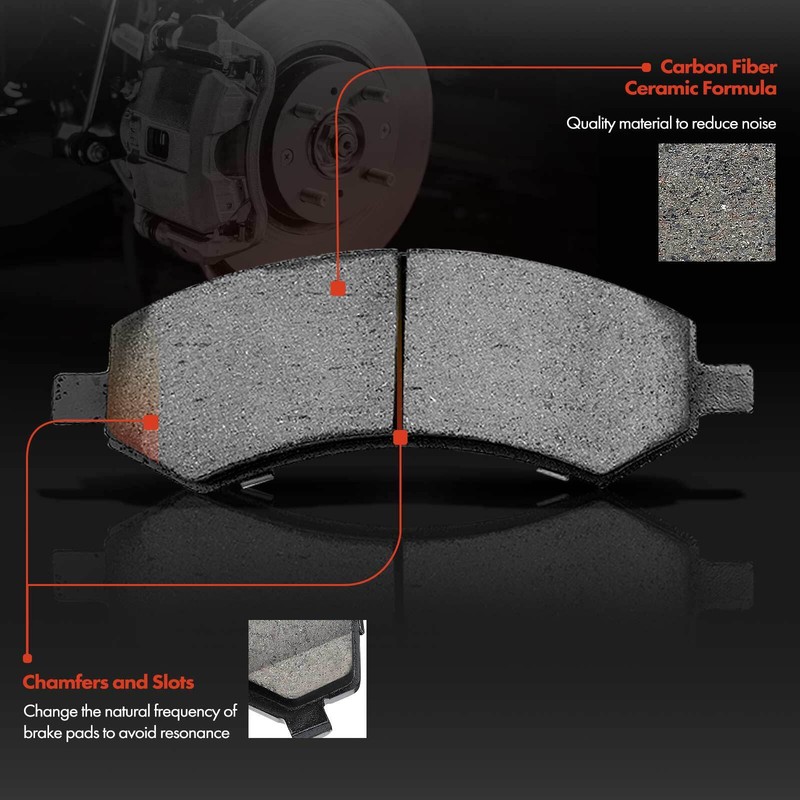 Front Drilled & Slotted Brake Rotors & Ceramic Pad for Dodge Ram 1500 Chrysler gallery
