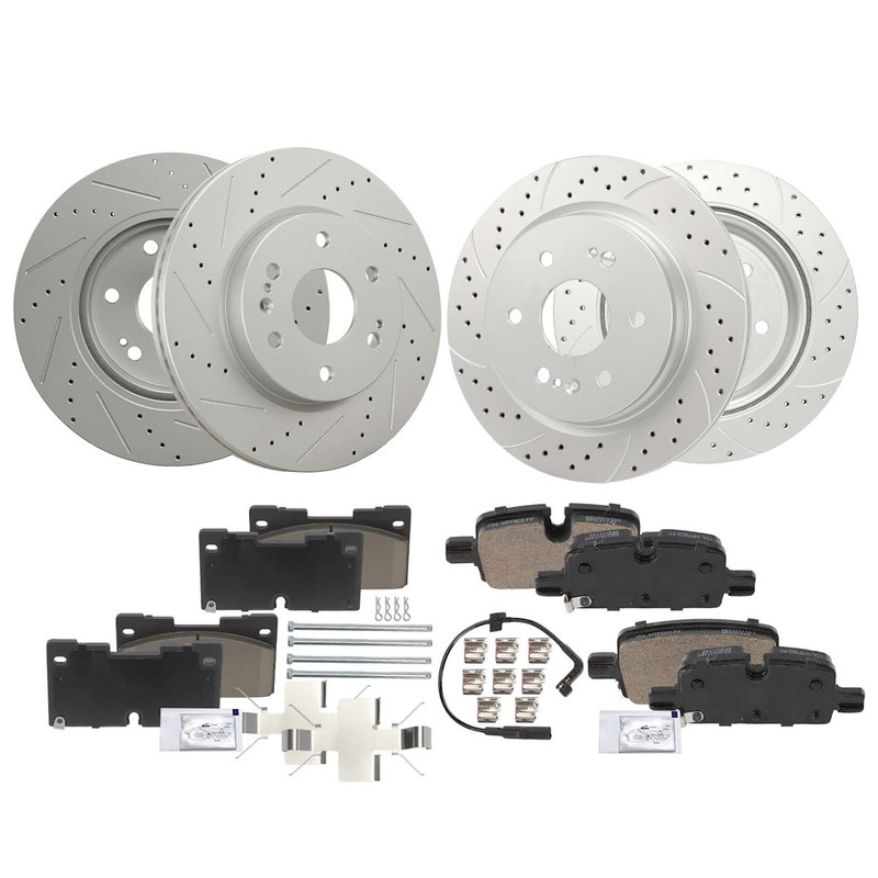 Brake Disc and Pad Kits 4-Wheel Set Front & Rear for Chevy Chevrolet Tahoe Yukon