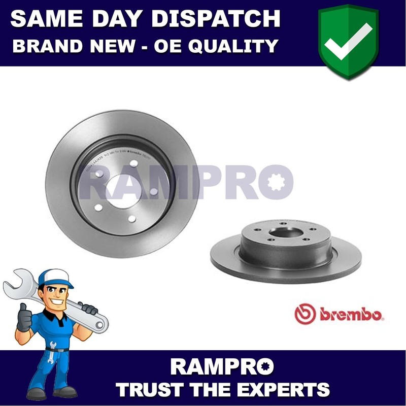 Rampro Rear 2x Discs Fits Ford Kuga C-Max Transit Connect Grand Tourneo