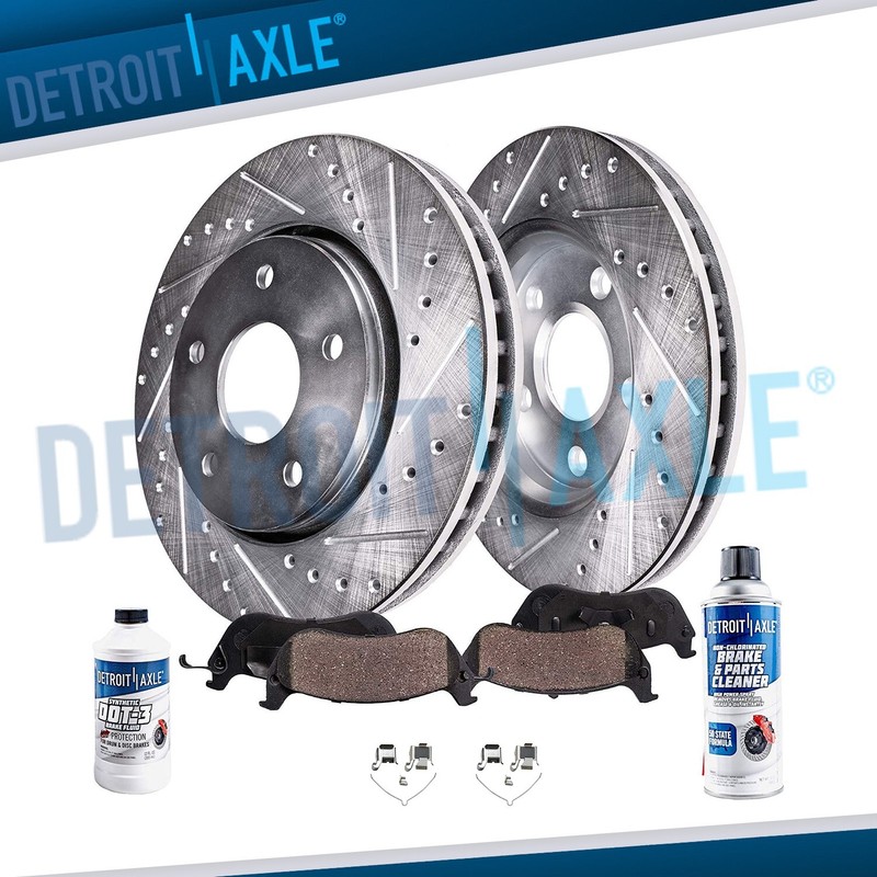 275mm Front Drilled Slotted Disc Rotors Brake Pads for 92-96 Toyota Camry V6