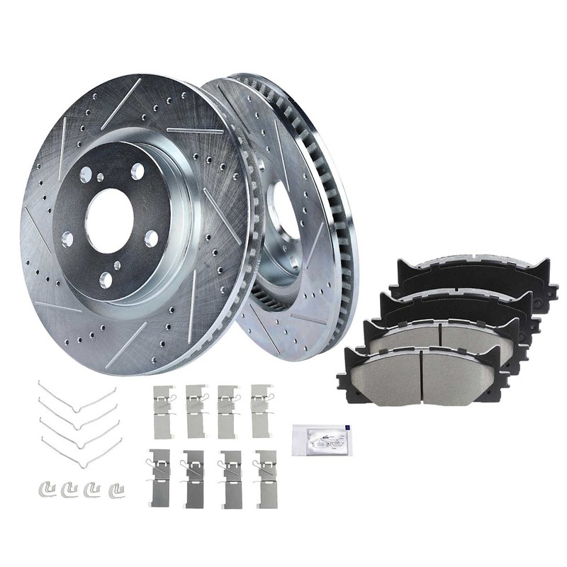 2-Wheel Set Brake Disc and Pad Kits Front for Toyota Avalon Lexus ES350 ES300h gallery