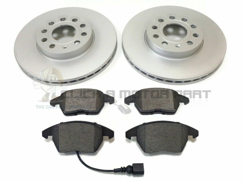 VW GOLF MK6 1.4 TSi 2009-2013 FRONT 2 BRAKE DISCS AND PADS SET (CHECK DISC SIZE)
