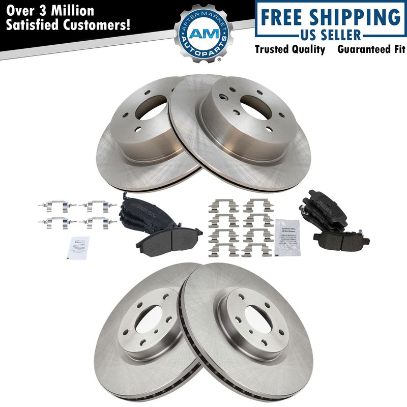 Front Rear Premium Posi Metallic Pad & Brake Rotor for Nissan Infiniti