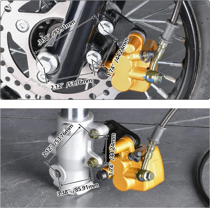 Front Disc Brake Master Cylinder Caliper w/ Brake Pad 50-125cc Dirt Pit Bike gallery