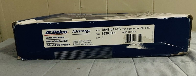 ACDelco Advantage 18A81041AC Coated Rear Disc Brake Rotor– Honda CR-V/Acura RDX gallery