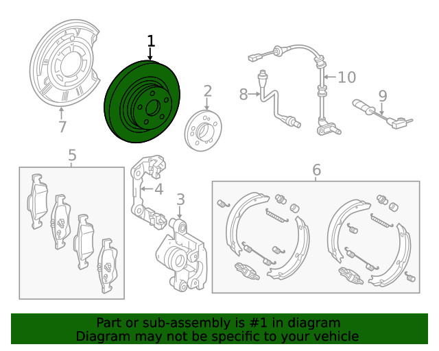 Genuine Mercedes-Benz Rotor 000-423-11-12-90 gallery