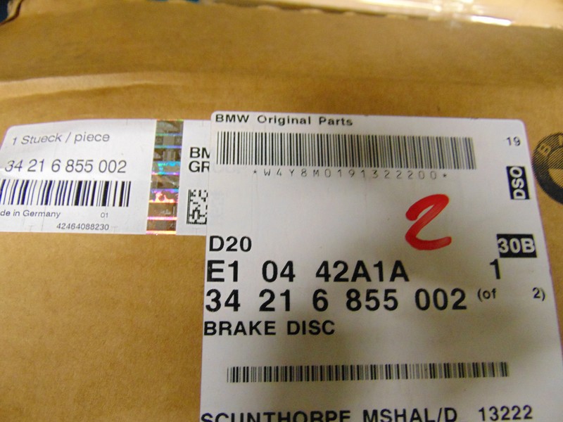 GENUINE BMW 1 E81 E87 118i 120i 3 E90 E92 316d 316i 296mm BRAKE DISC PAIR DISCS gallery