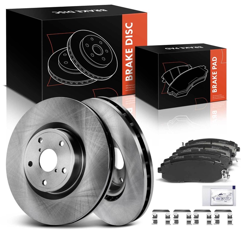 6x Front Disc Brake Rotors & Ceramic Brake Pads for Subaru Impreza 12-14 WRX STI