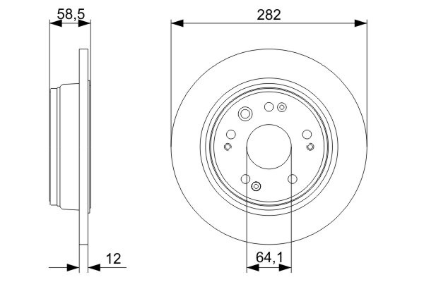 2x Brake Discs Pair Solid fits HONDA FR-V BE3 2.0 Rear 05 to 06 K20A9 282mm Set gallery