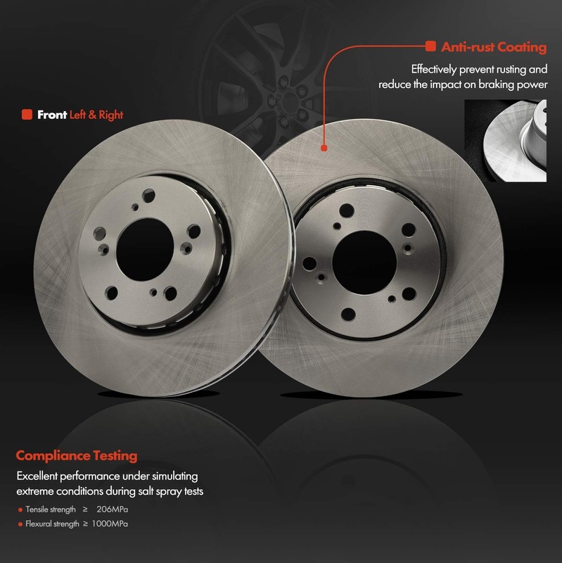 6Pcs Front Disc Brake Rotor & Brake Pad for Acura RLX 2014 2015 2016 2017-2020 gallery