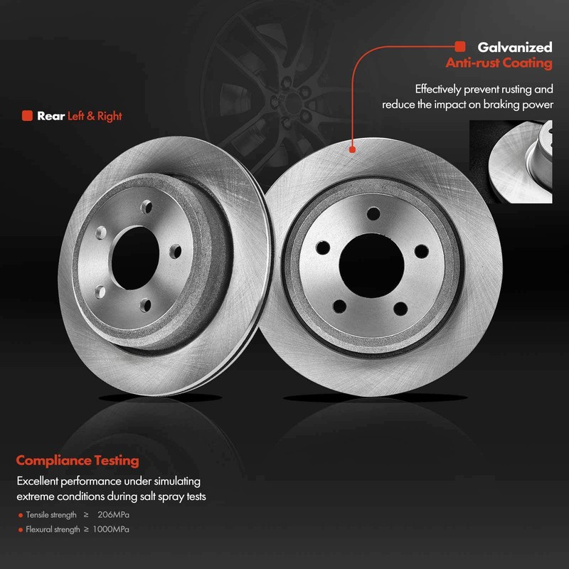 New Disc Brake Rotors Brake Pads + Brake Caliper for Ford Ranger 2010-2011 Rear gallery