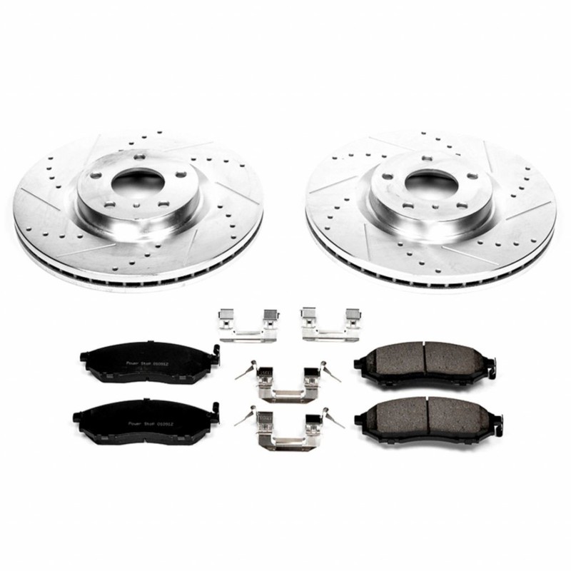 Power Stop Brake Kit For Infiniti EX35 2008 09 10 11 2012 Front Evolution Sport gallery