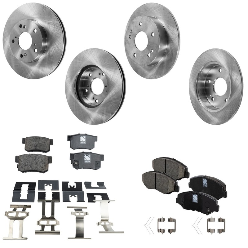 Brake Disc and Pad Kit For 2013-2015 Honda Civic 13-15 Acura ILX Front and Rear