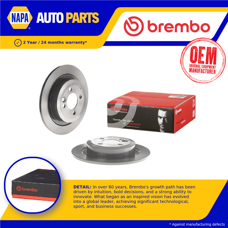 2x Brake Discs Pair Solid fits MINI CLUBMAN COOPER R55 1.6 Rear 07 to 14 280mm