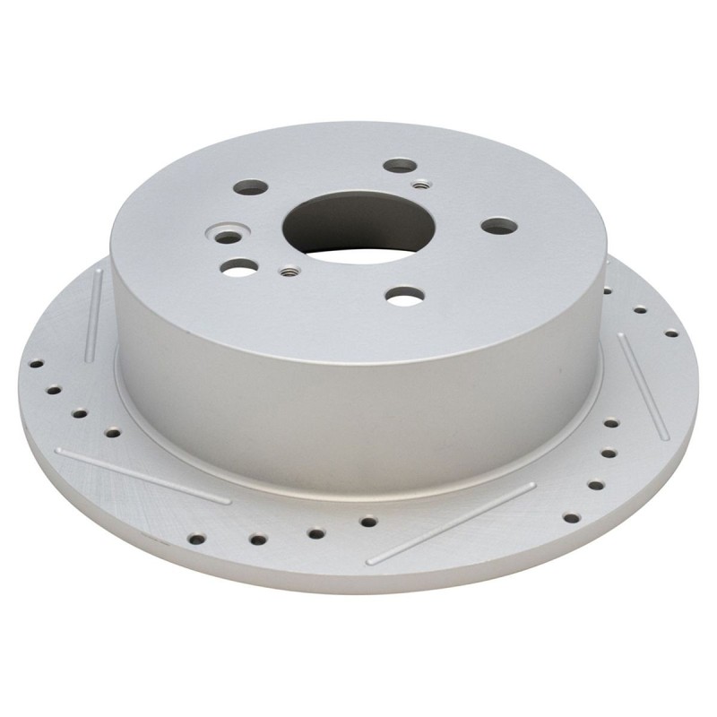 TRQ Front & Rear Ceramic Brake Pad & Performance Drilled Slotted Rotor gallery