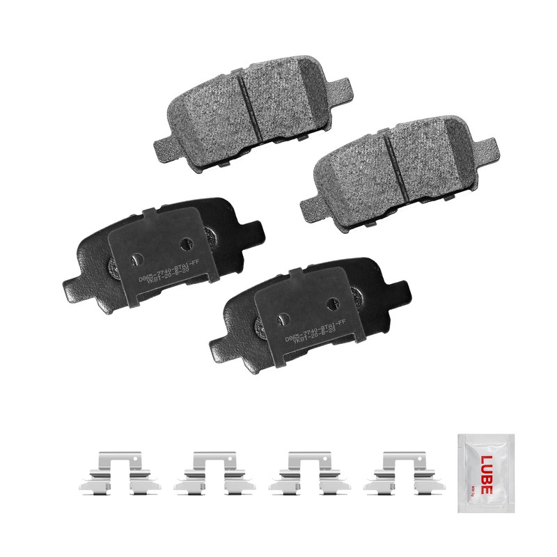 Rear Disc Brake Rotors & Ceramic Brake Pads For 2002 2003 2004 Honda Odyssey gallery